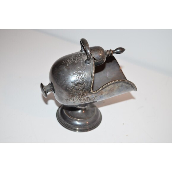 Vtg William Adams EPOC Sheffield England Silver Sugar Scuttle w/Floral Chasing - Picture 15 of 15